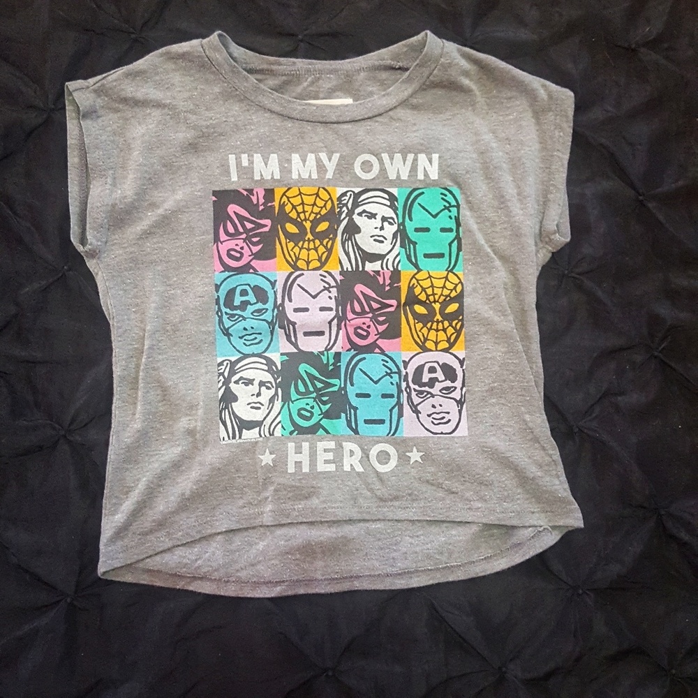 Girl's Size Small Superhero Graphic T-Shirt